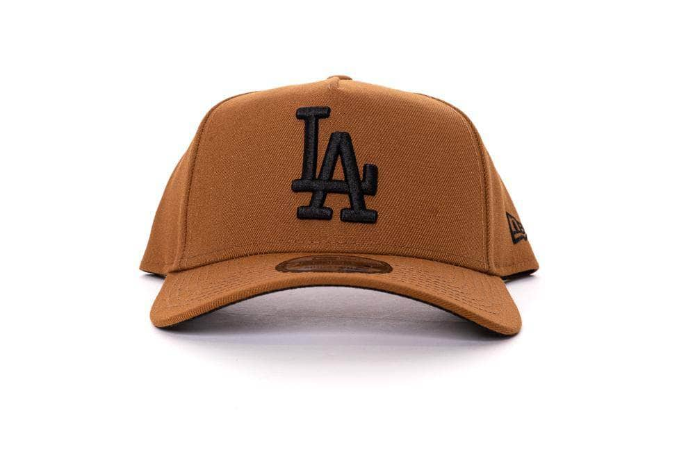 tan/black new era 940 aframe los angeles dodgers new era cap