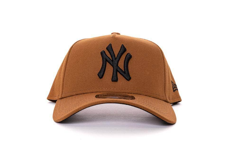 tan/black new era 940 aframe new york yankees new era cap