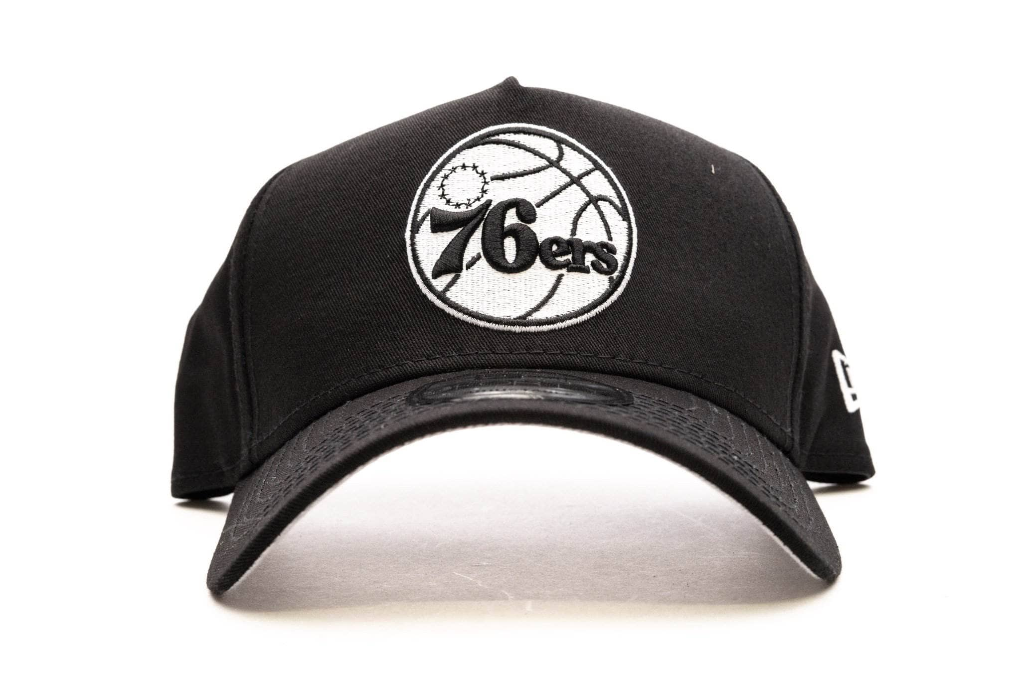 black/grey new era 940 aframe philadelphia 76ers new era cap