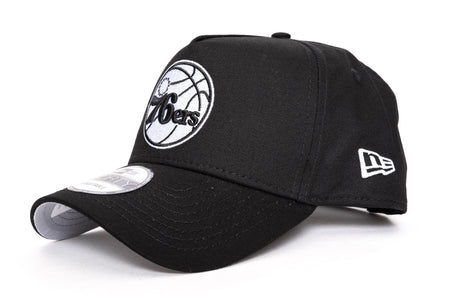 black/grey new era 940 aframe philadelphia 76ers new era cap