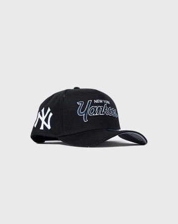 black/navy new era 940 aframe script new york yankees new era cap