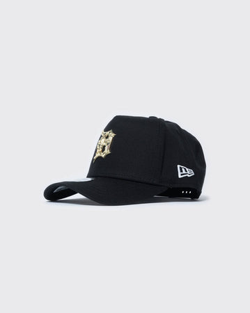 black/gold new era 940 kframe detroit tigers fractured new era cap