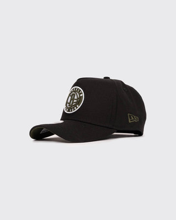 Black/RifleGreen/White New Era 940 A-Frame Brooklyn Nets new era cap