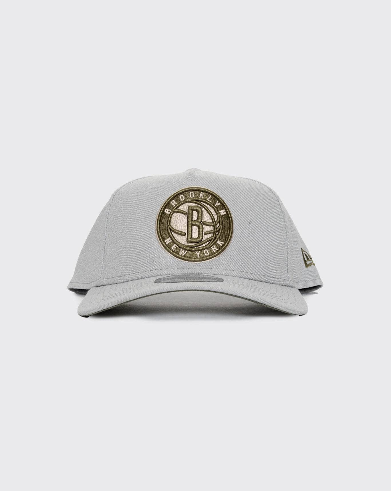 Silver/NewOlive/Stone New Era 940 A-Frame Brooklyn Nets new era cap