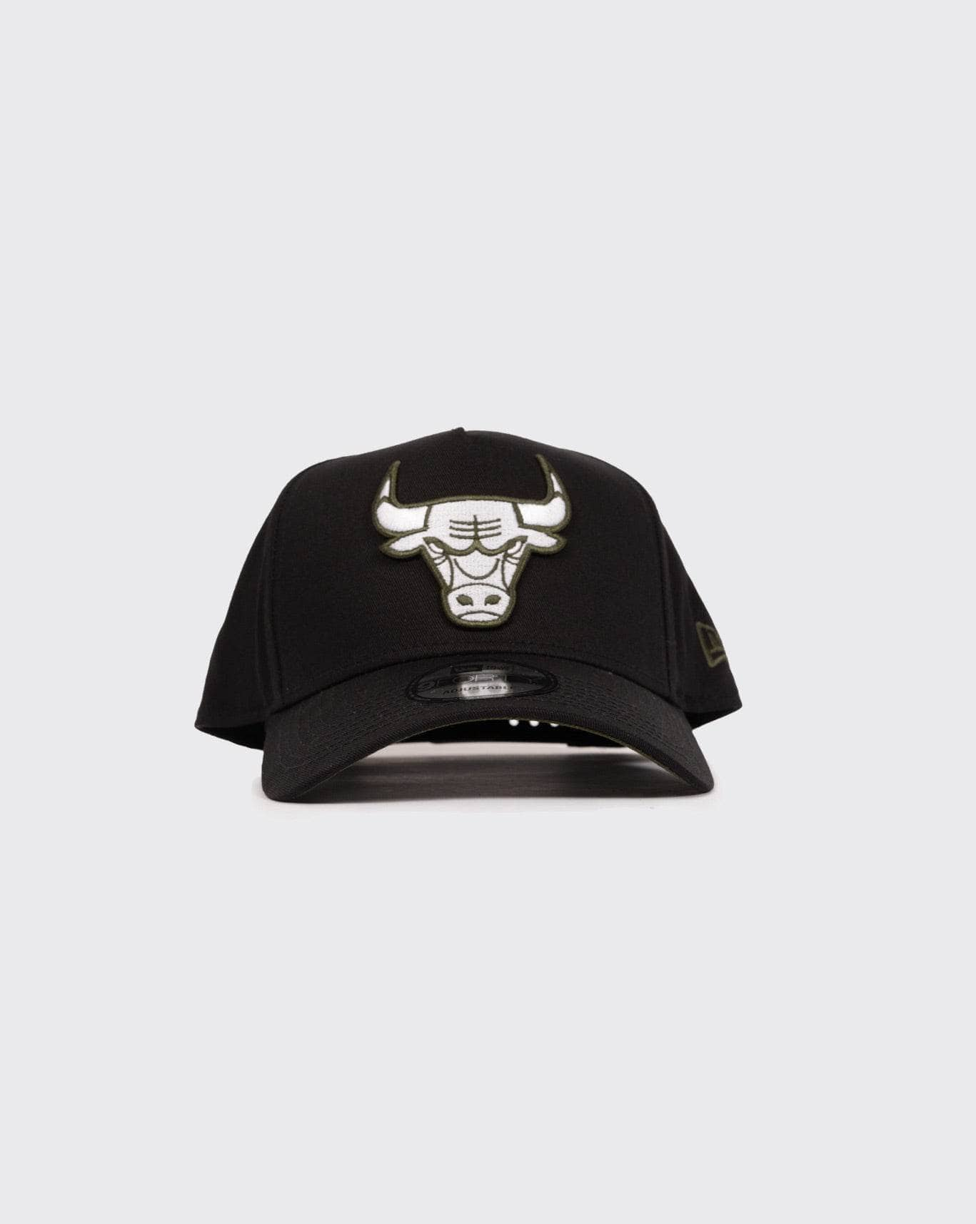 Black/RifleGreen/White New Era 940 A-Frame Chicago Bulls new era cap