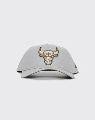 Silver/NewOlive/Stone New Era 940 A-Frame Chicago Bulls new era cap