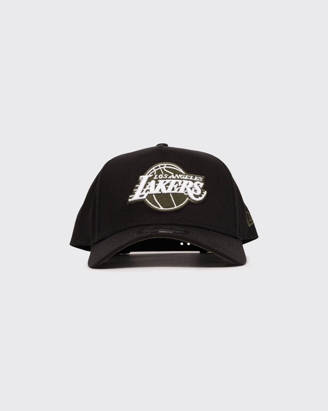 Black/RifleGreen/White New Era 940 A-Frame Los Angeles Lakers new era cap