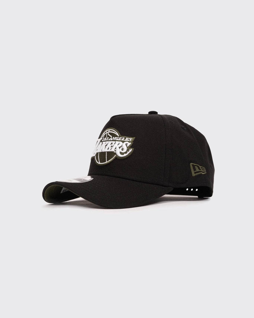 New Era Los Angeles Lakers 'Black/White' 9FORTY A-Frame Snapback Black/White - Size One