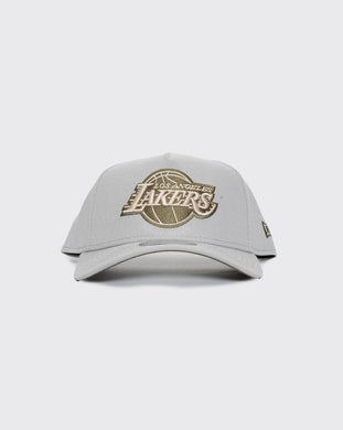Silver/NewOlive/Stone New Era 940 A-Frame Los Angeles Lakers new era cap