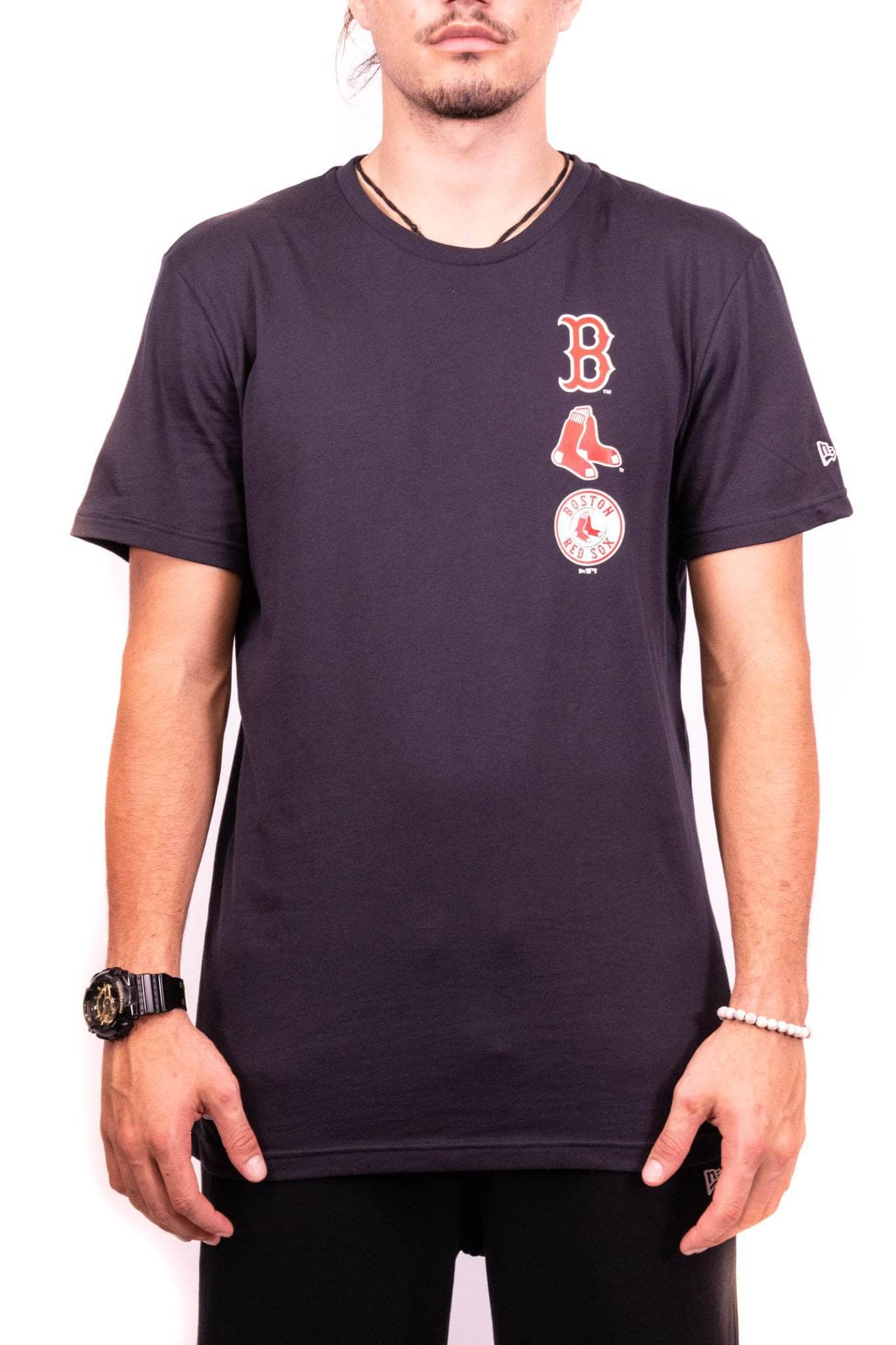 new era boston red sox logo stack tee