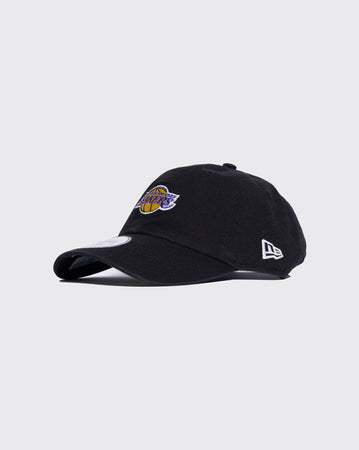 Black/Gold New Era CasCla Midi Logo Los Angeles Lakers new era cap