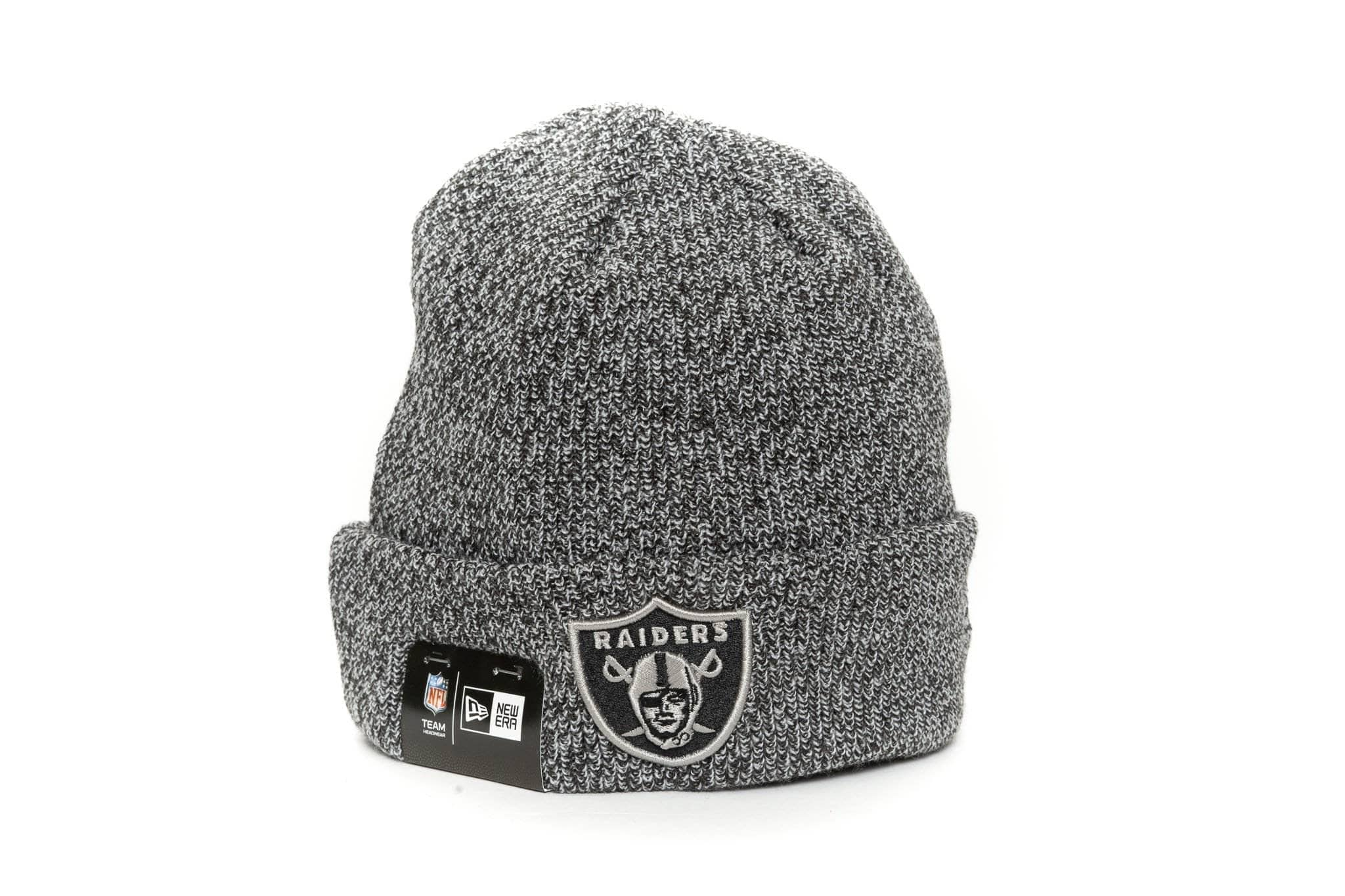 heather grey new era las vegas raiders knit thin beanie new era 195599315977 beanie