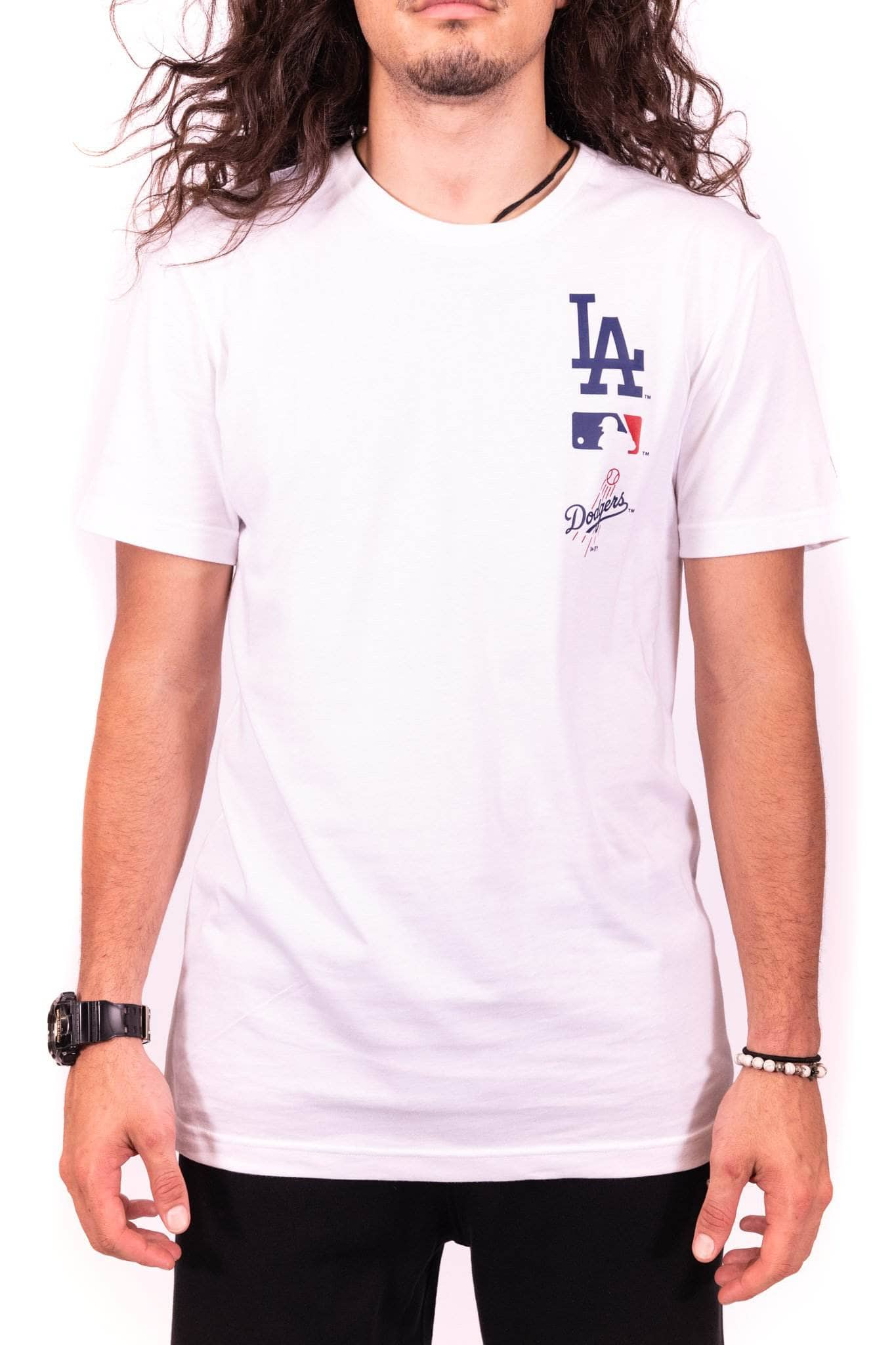 new era los angeles dodgers logo stack tee