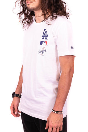 new era los angeles dodgers logo stack tee