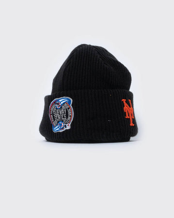 black new era new york mets knit beanie subway new era cap