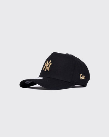 black/gold new era womens 940 aframe new york yankees new era cap