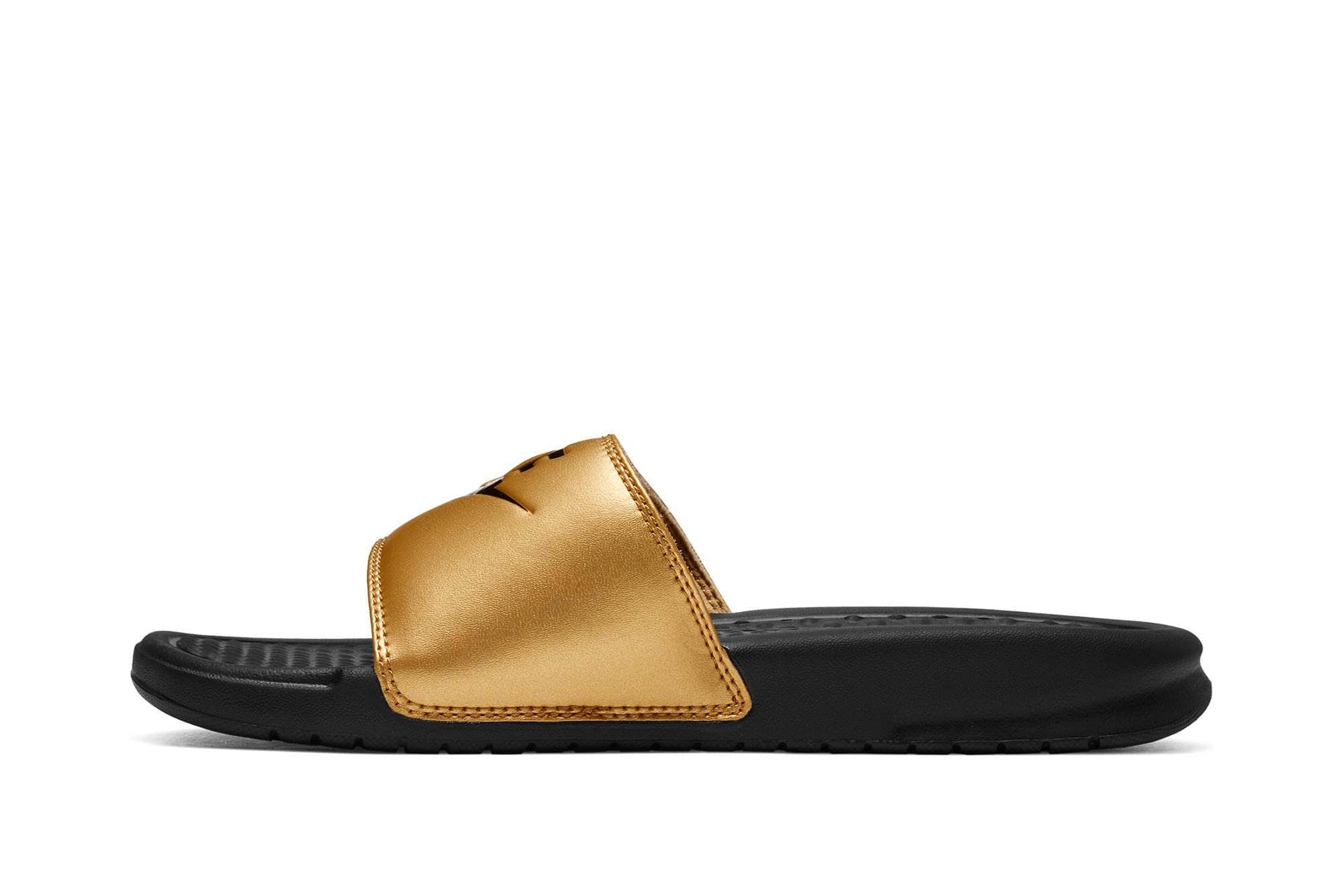 Nike benassi best sale jdi black gold