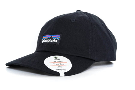 BLACK patagonia p6 label trad cap patagonia cap
