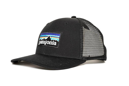 BLACK patagonia p-6 logo trucker hat patagonia cap