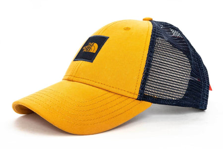 CITRINE YELLOW / URBAN NAVY the north face box logo trucker hat the north face cap